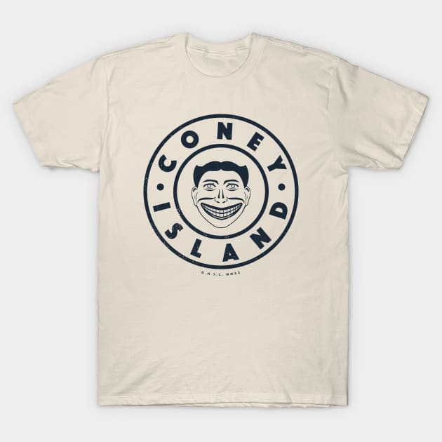 Coney Island, New York - Steeplechase Face Circle T-Shirt by deadmansupplyco